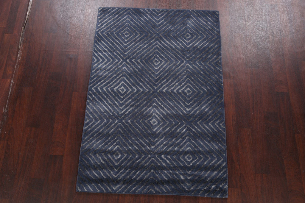 Modern Trellis Oriental Area Rug 4x6