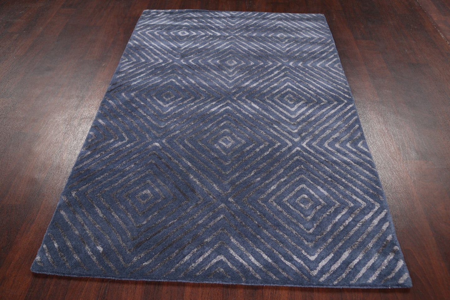 Modern Trellis Oriental Area Rug 4x6