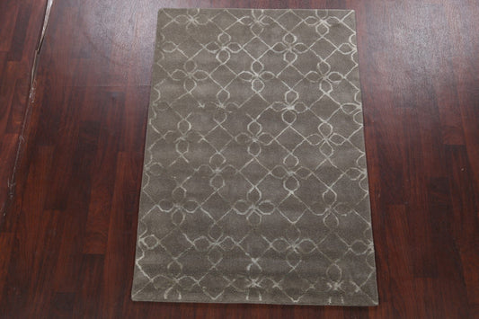 Modern Trellis Oriental Area Rug 4x6