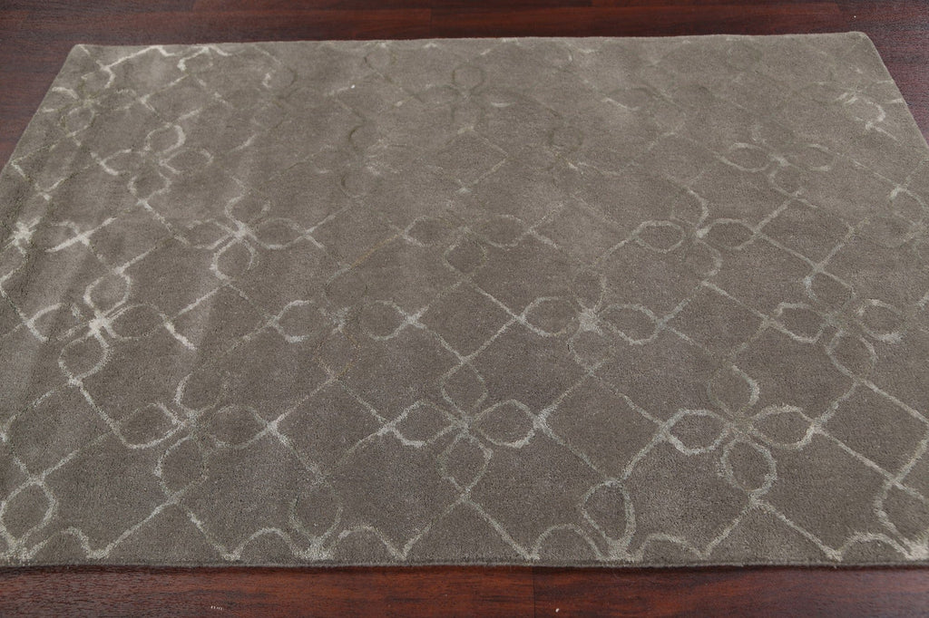 Modern Trellis Oriental Area Rug 4x6