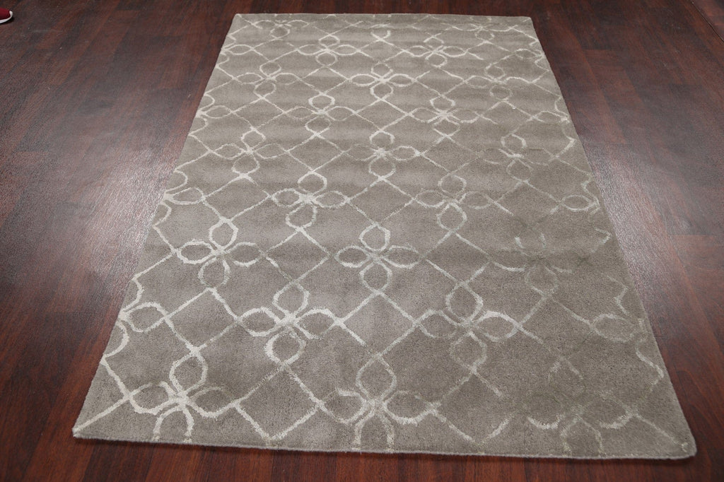 Modern Trellis Oriental Area Rug 4x6