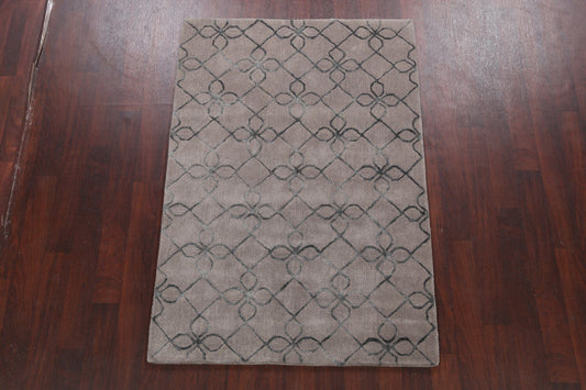 Modern Trellis Oriental Area Rug 4x6