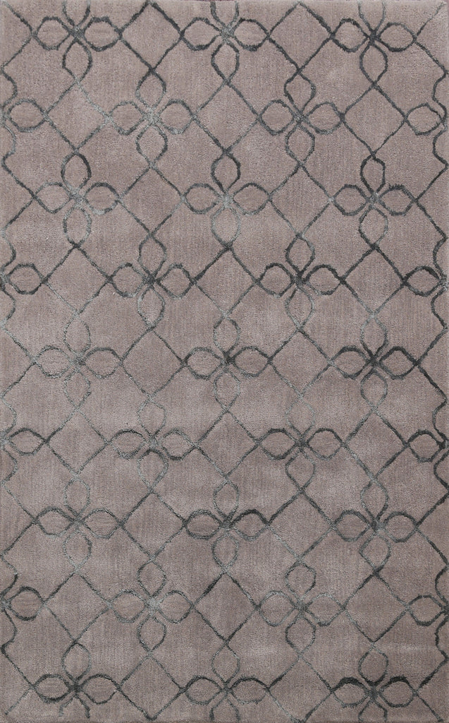 Modern Trellis Oriental Area Rug 4x6