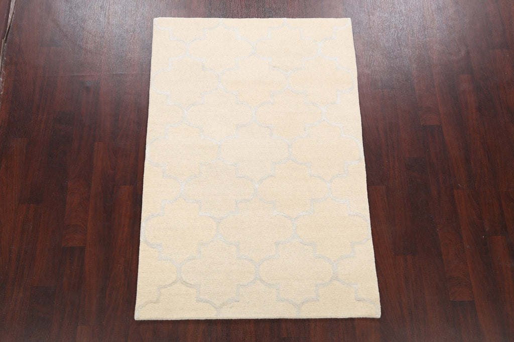 Modern Trellis Oriental Area Rug 4x6