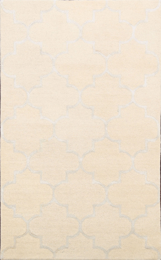 Modern Trellis Oriental Area Rug 4x6