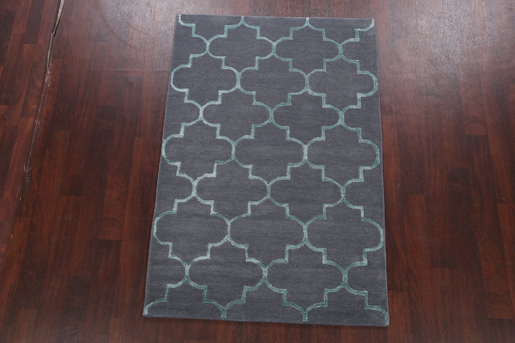 Modern Trellis Oriental Area Rug 4x6