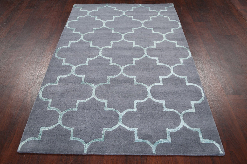 Modern Trellis Oriental Area Rug 4x6