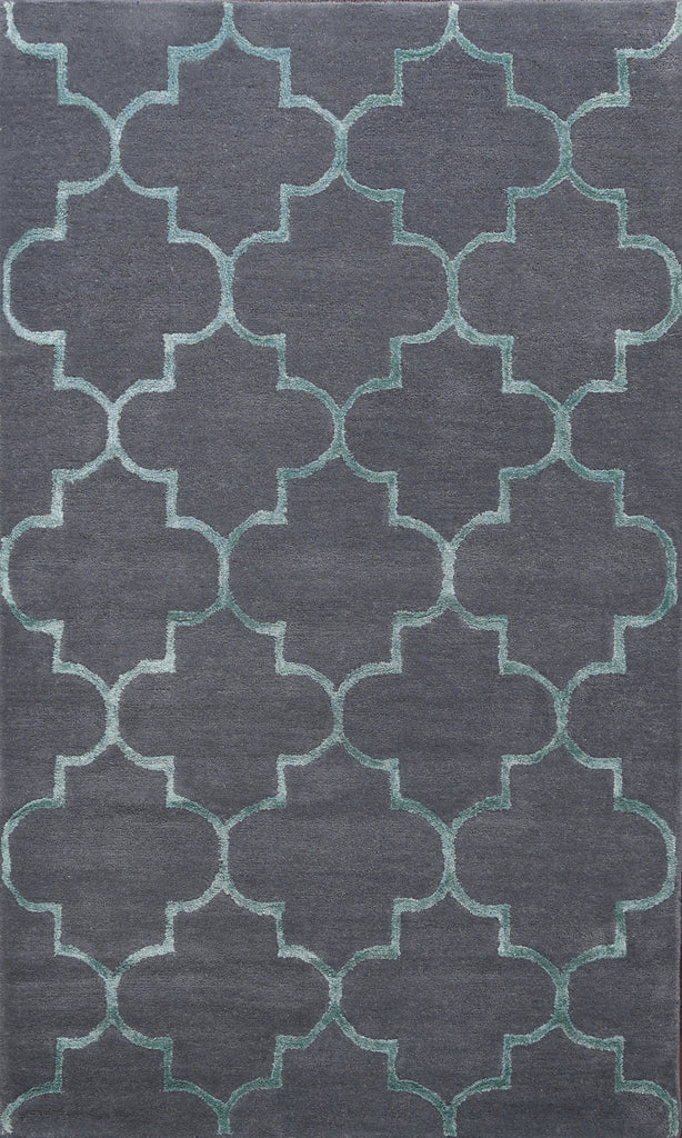 Modern Trellis Oriental Area Rug 4x6