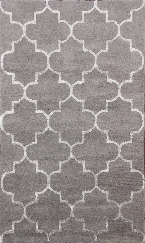 Modern Trellis Oriental Area Rug 4x6