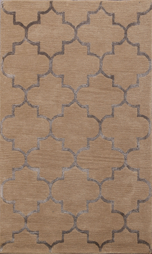 Modern Trellis Oriental Area Rug 4x6