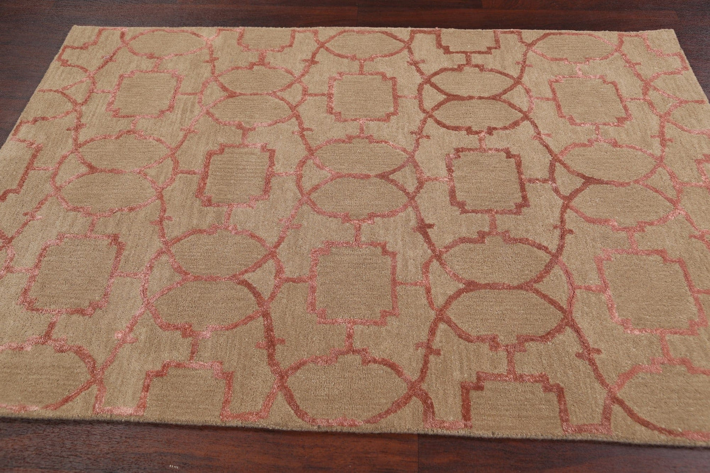 Modern Trellis Oriental Area Rug 4x6