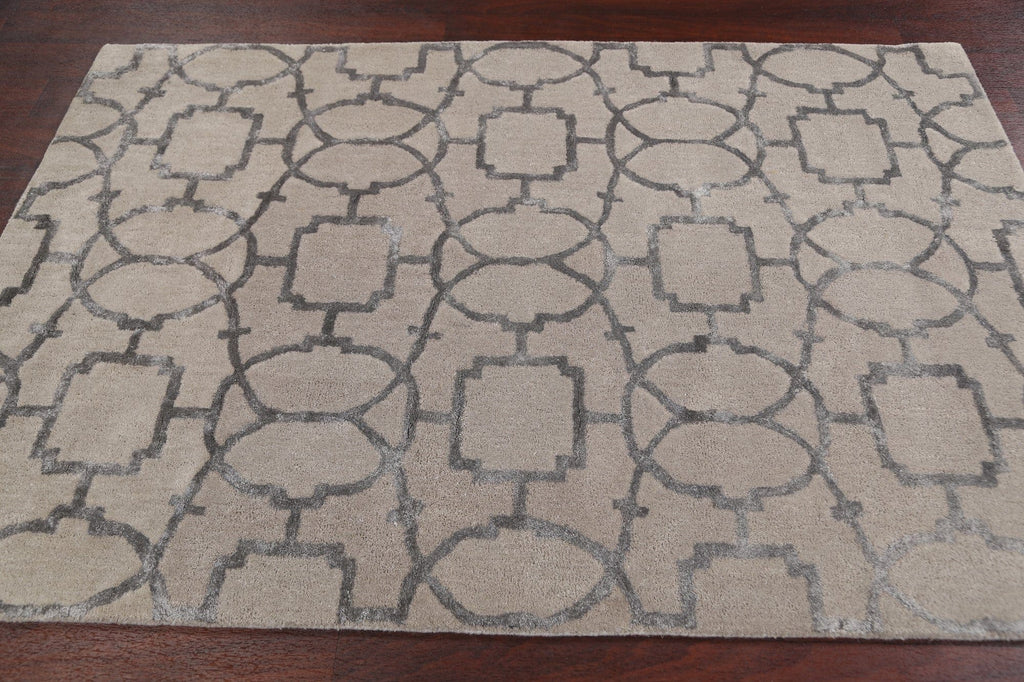 Modern Trellis Oriental Area Rug 4x6