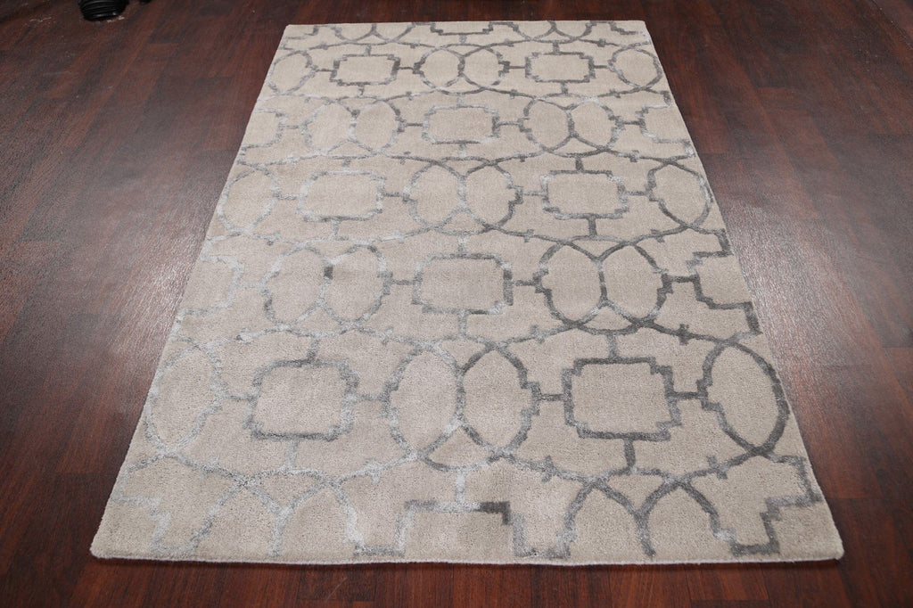 Modern Trellis Oriental Area Rug 4x6