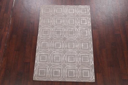 Modern Trellis Oriental Area Rug 4x6