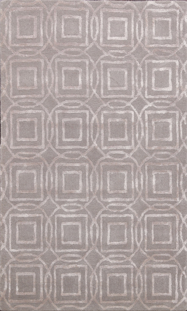 Modern Trellis Oriental Area Rug 4x6