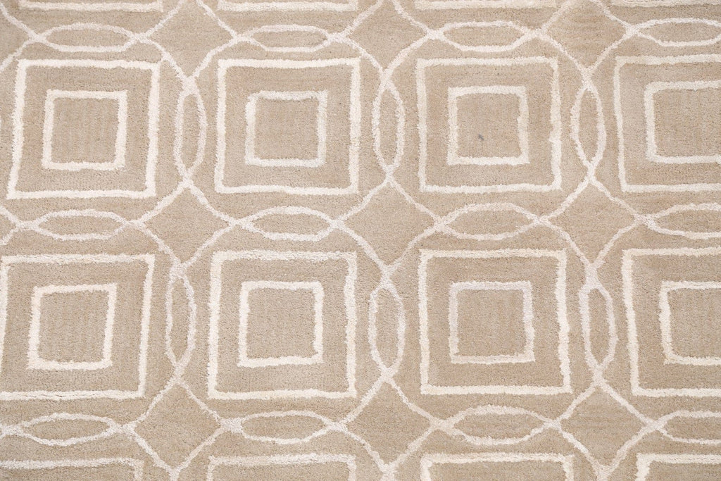 Modern Trellis Oriental Area Rug 4x6