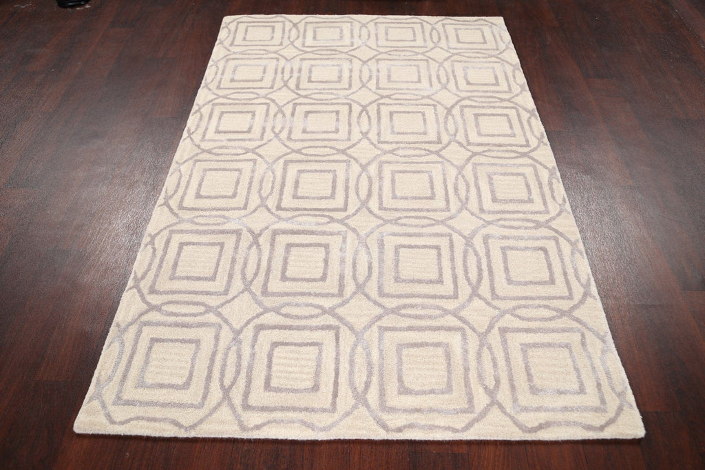 Modern Trellis Oriental Area Rug 4x6