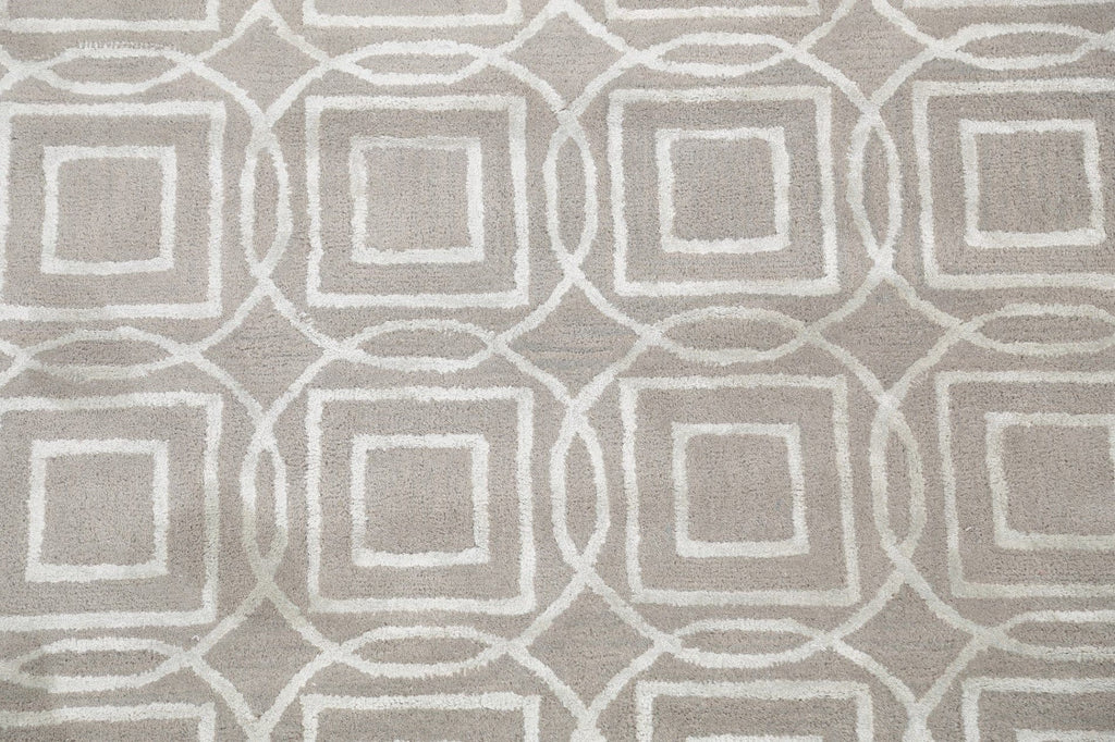 Modern Trellis Oriental Area Rug 4x6