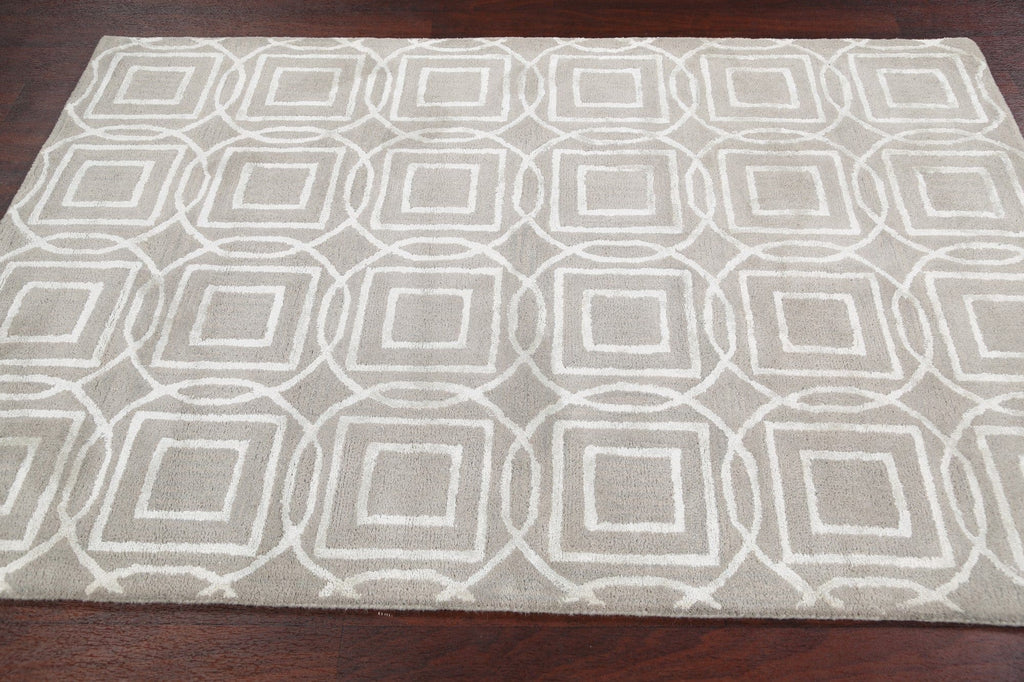 Modern Trellis Oriental Area Rug 4x6