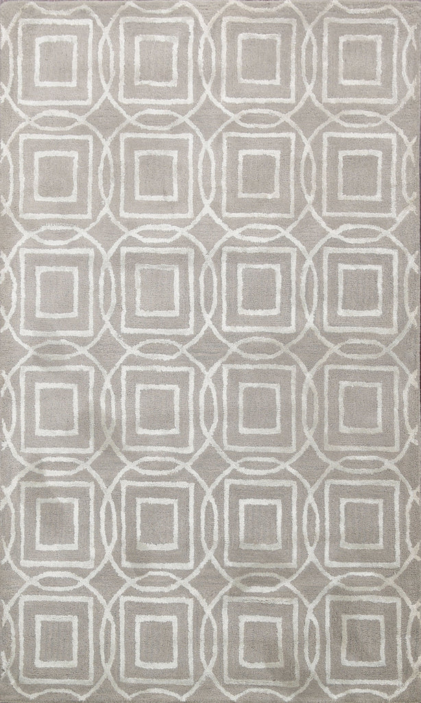 Modern Trellis Oriental Area Rug 4x6