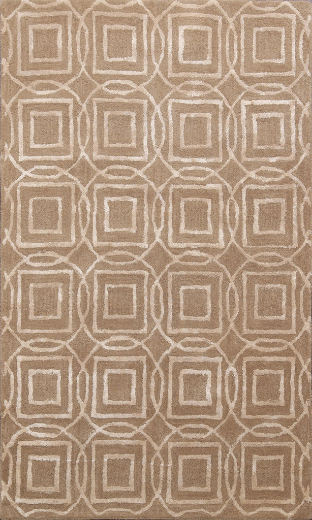 Modern Trellis Oriental Area Rug 4x6