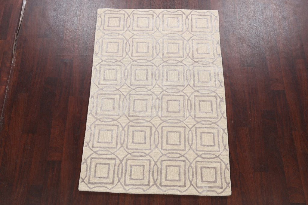 Modern Trellis Oriental Area Rug 4x6