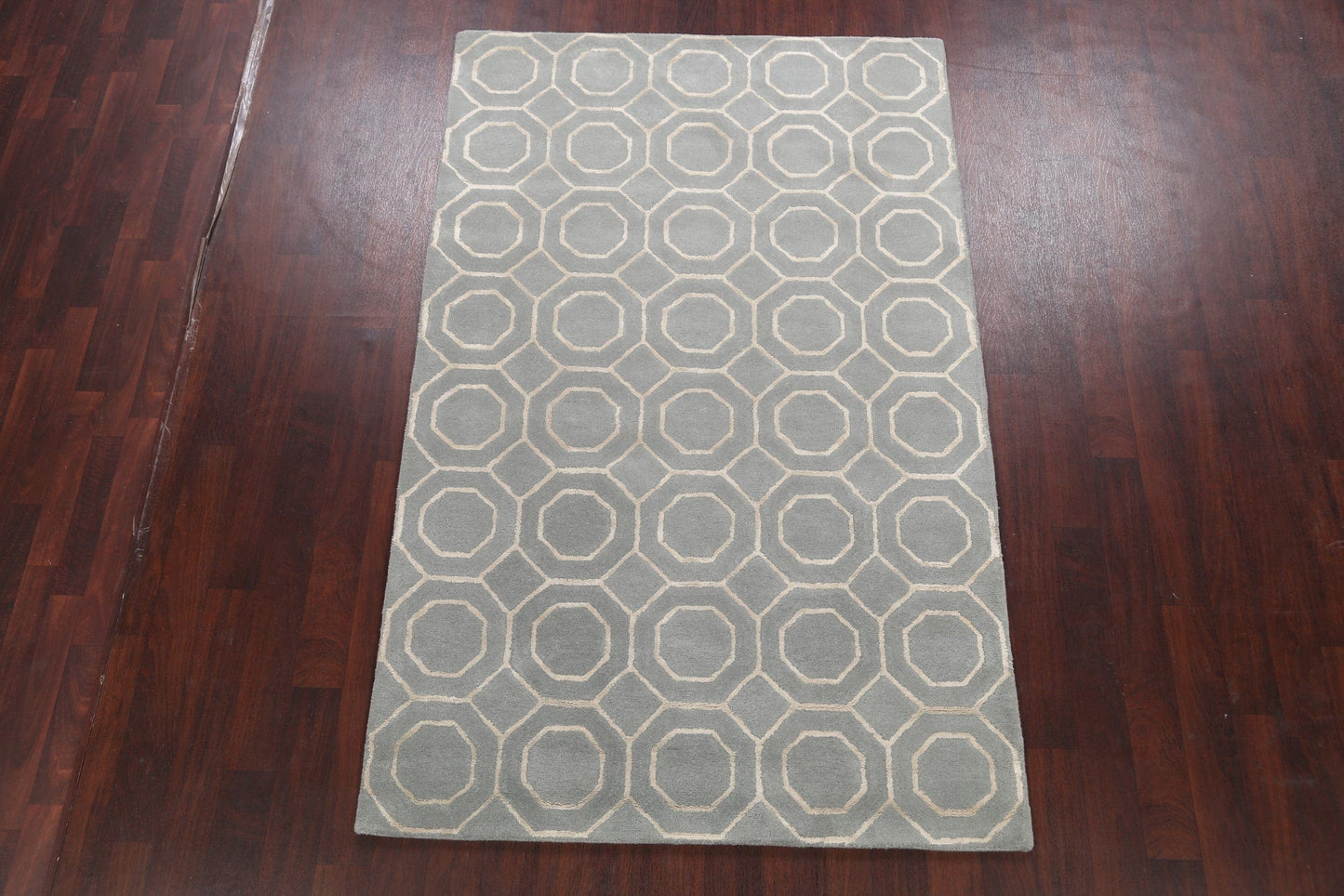 Modern Trellis Oriental Area Rug 5x8