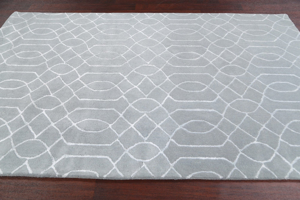 Modern Trellis Oriental Area Rug 5x8