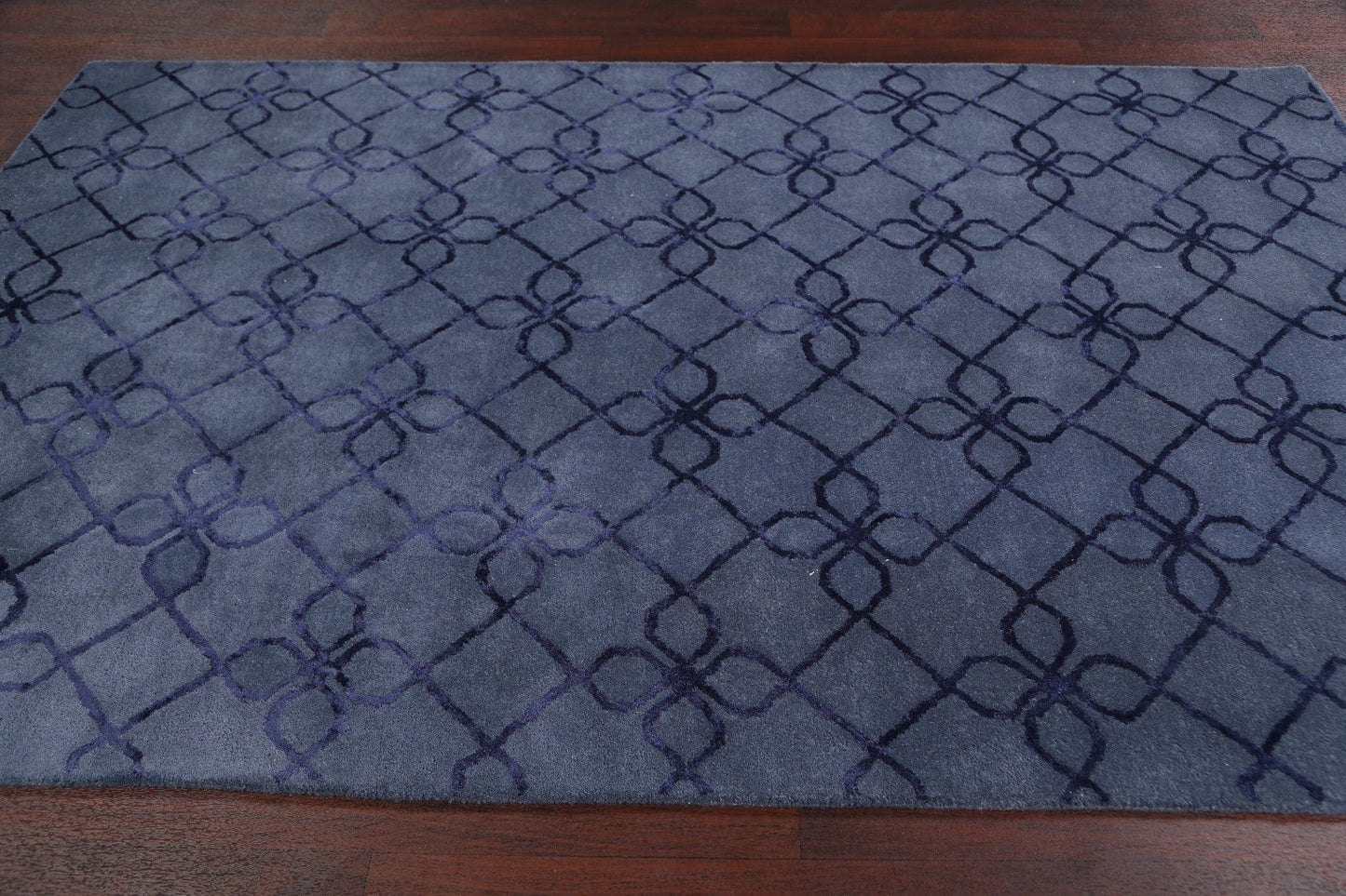 Modern Trellis Oriental Area Rug 5x8