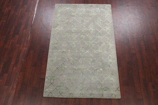 Modern Trellis Oriental Area Rug 5x8