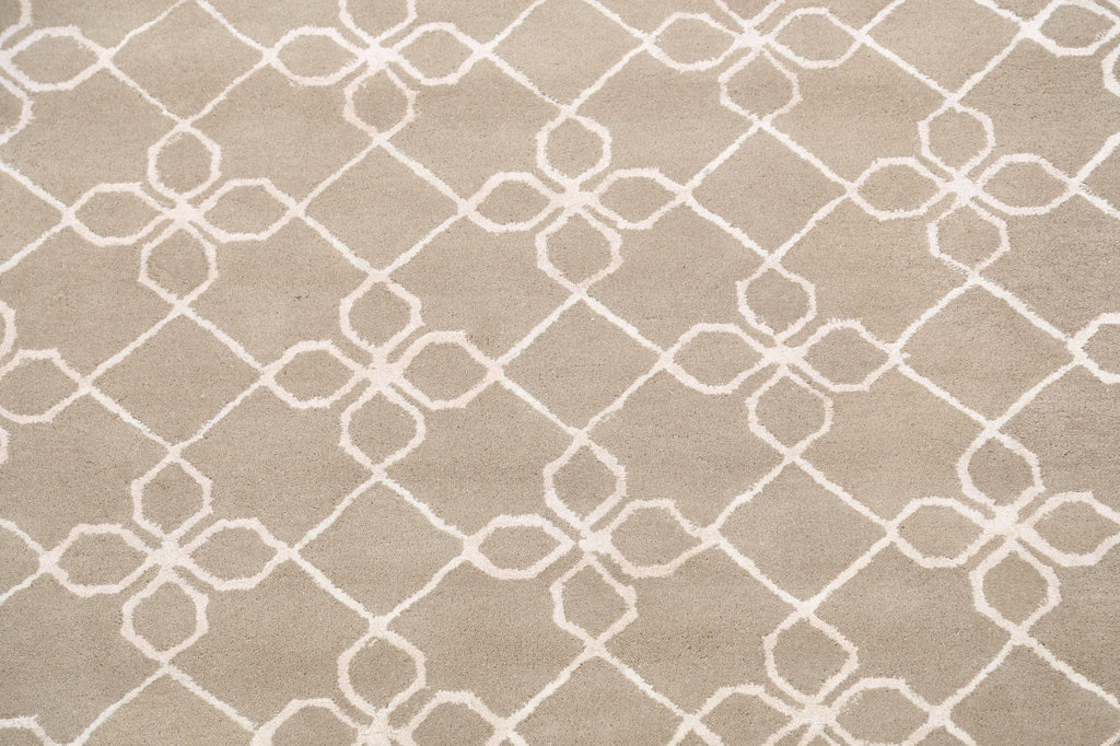 Modern Trellis Oriental Area Rug 5x8