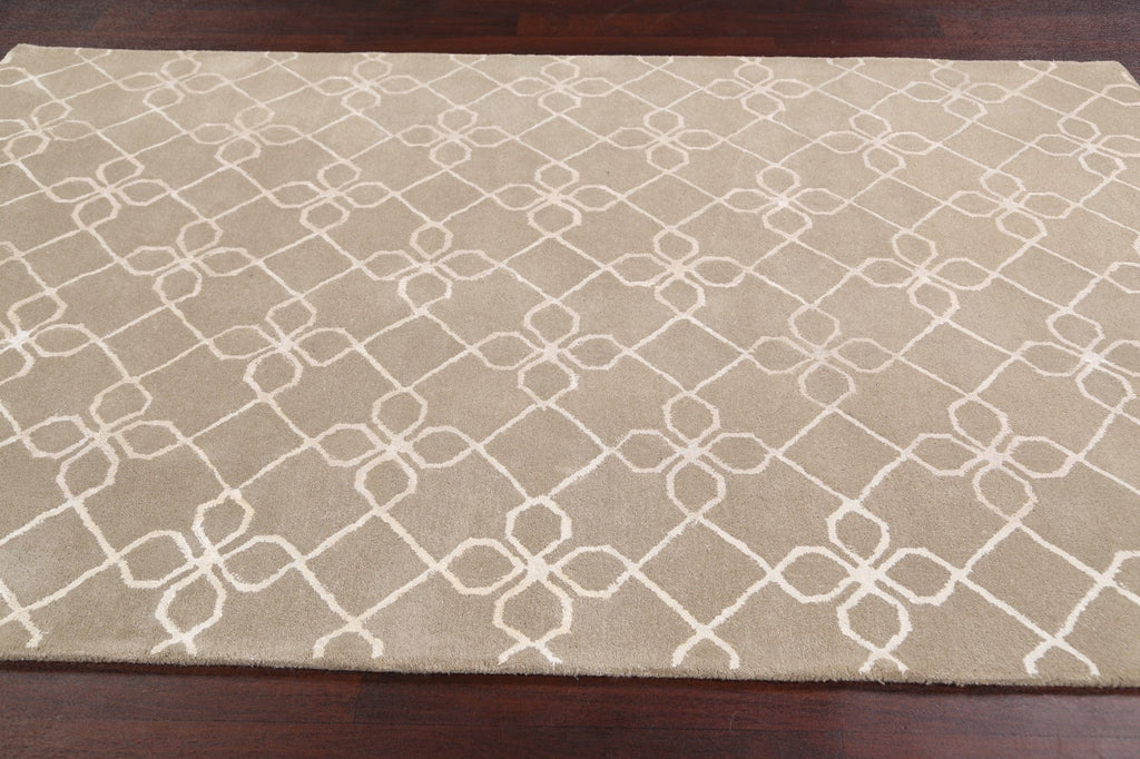 Modern Trellis Oriental Area Rug 5x8