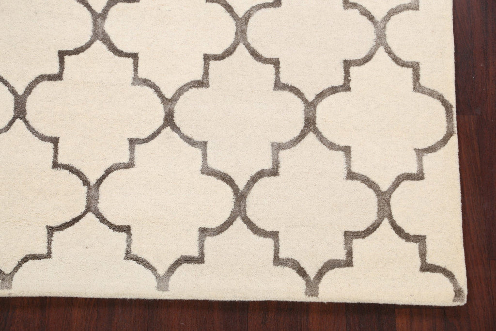 Modern Trellis Oriental Area Rug 5x8