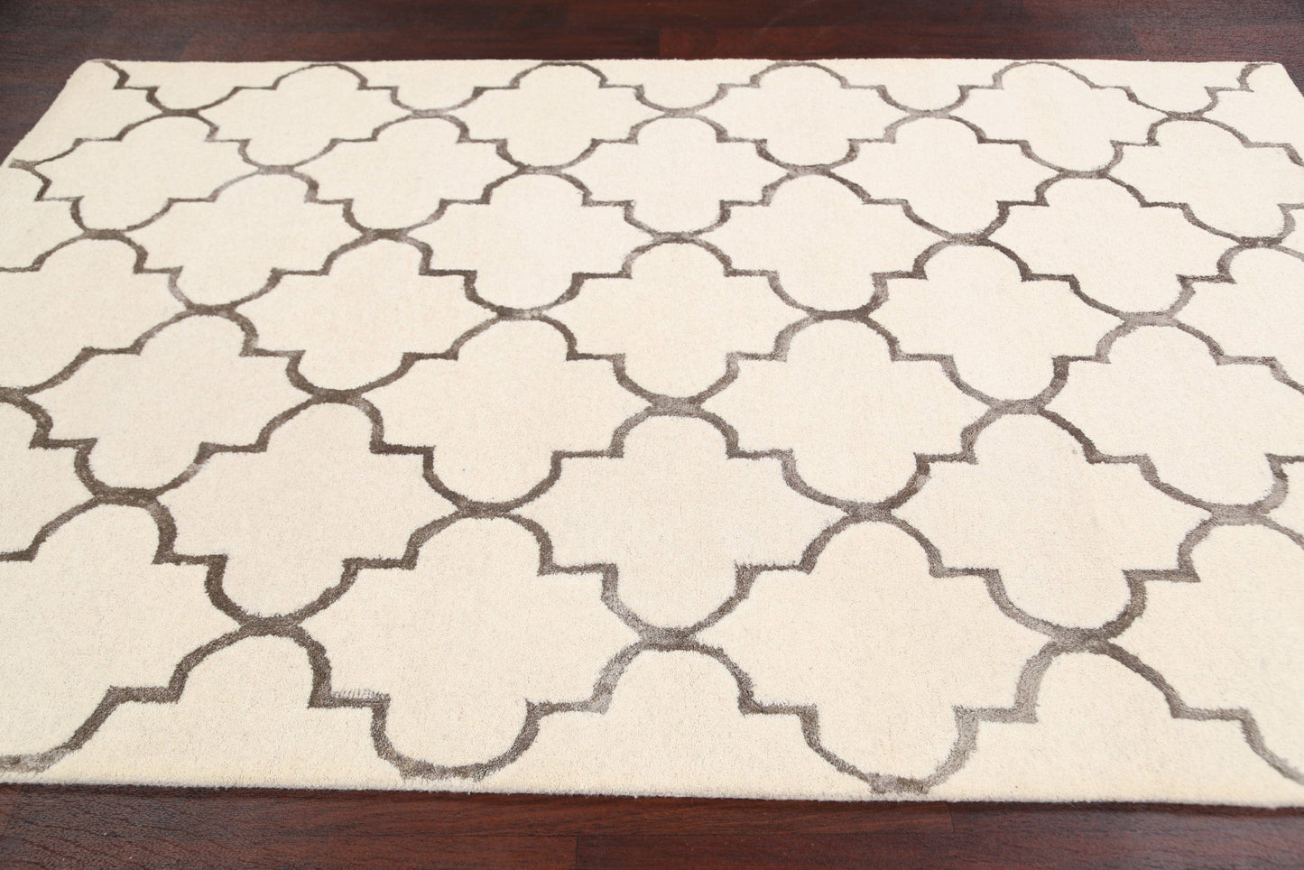 Modern Trellis Oriental Area Rug 5x8