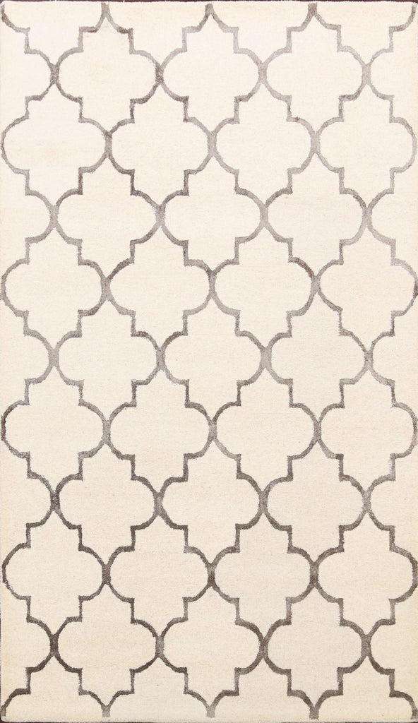 Modern Trellis Oriental Area Rug 5x8