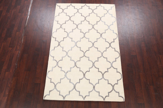 Modern Trellis Oriental Area Rug 5x8