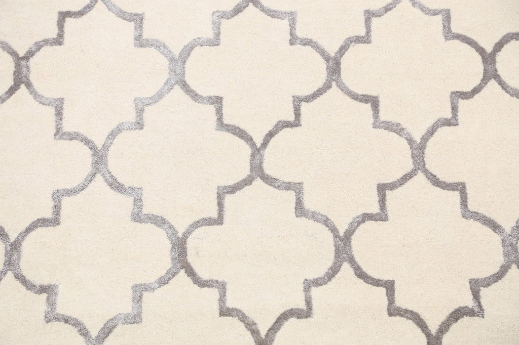 Modern Trellis Oriental Area Rug 5x8