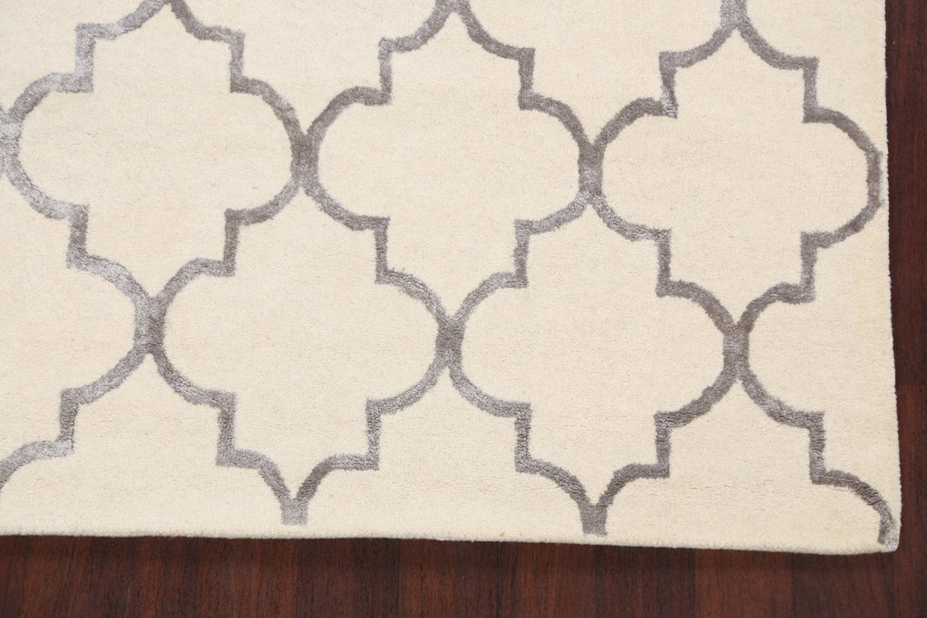 Modern Trellis Oriental Area Rug 5x8