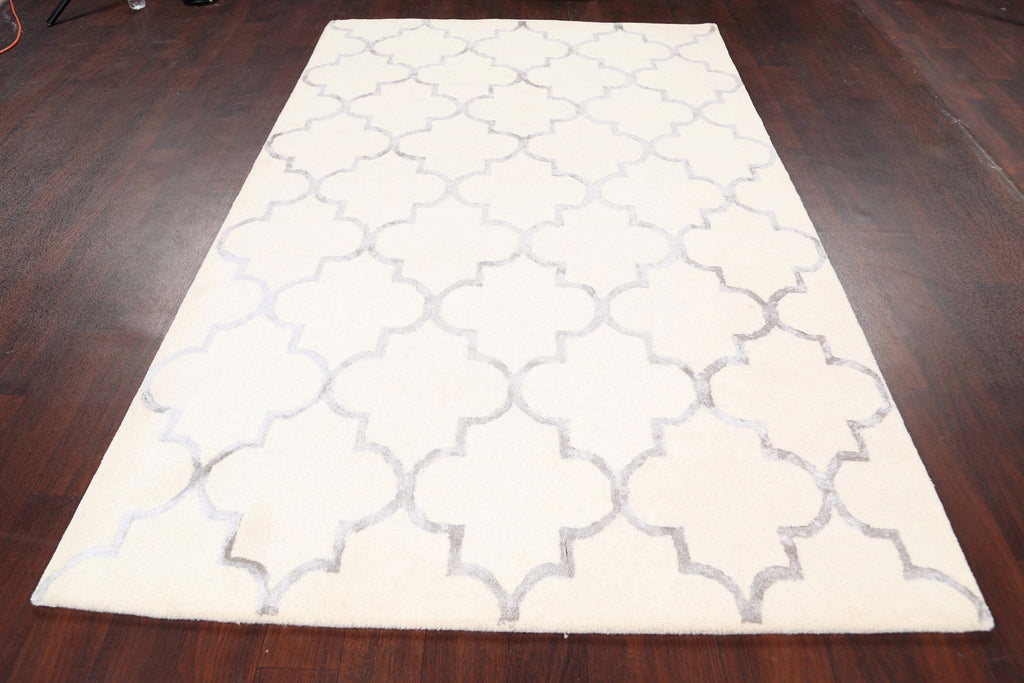 Modern Trellis Oriental Area Rug 5x8