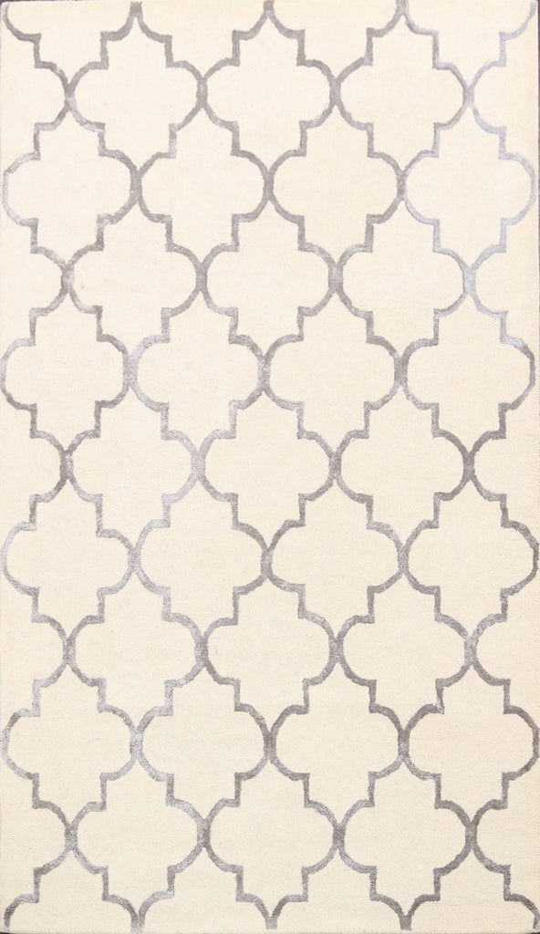 Modern Trellis Oriental Area Rug 5x8