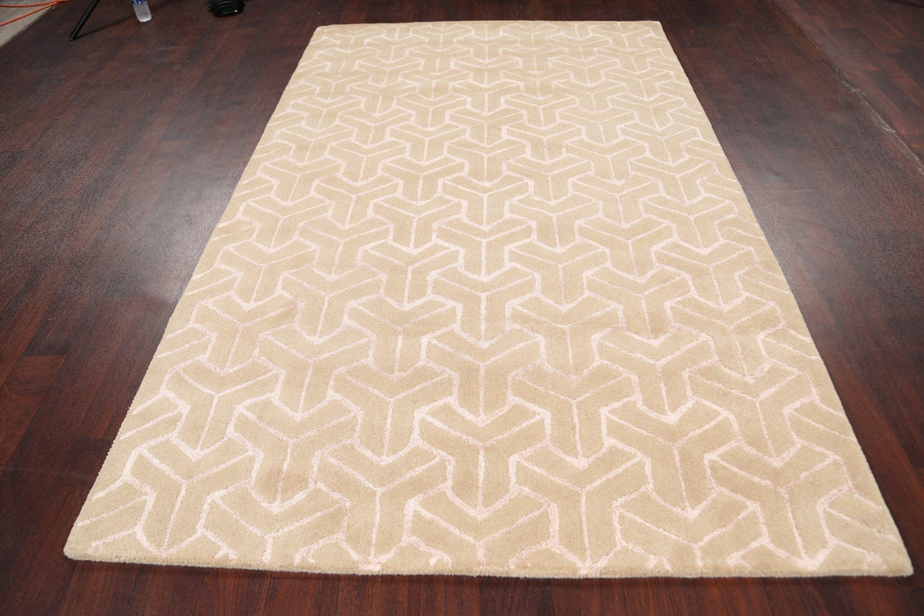 Modern Trellis Oriental Area Rug 5x8