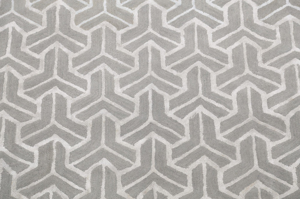 Modern Trellis Oriental Area Rug 5x8