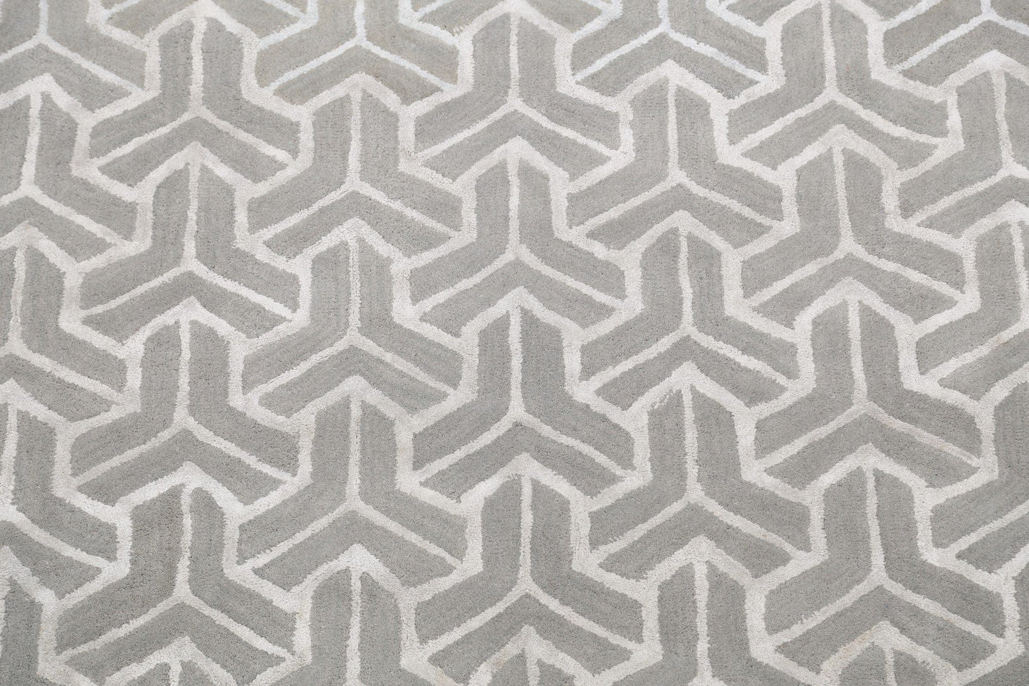 Modern Trellis Oriental Area Rug 5x8