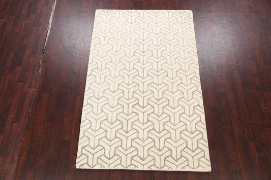 Modern Trellis Oriental Area Rug 5x8