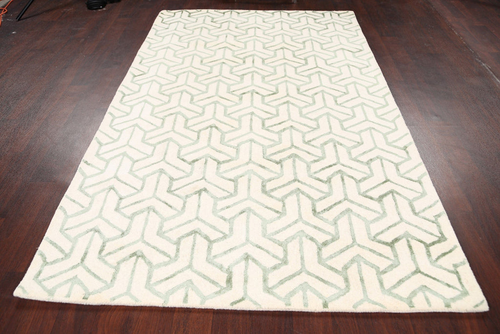 Modern Trellis Oriental Area Rug 5x8