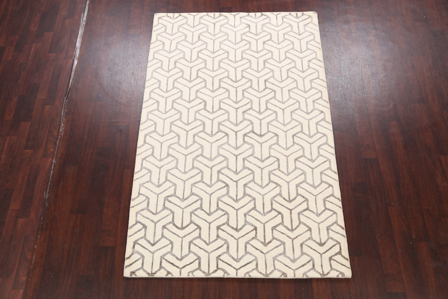 Modern Trellis Oriental Area Rug 5x8