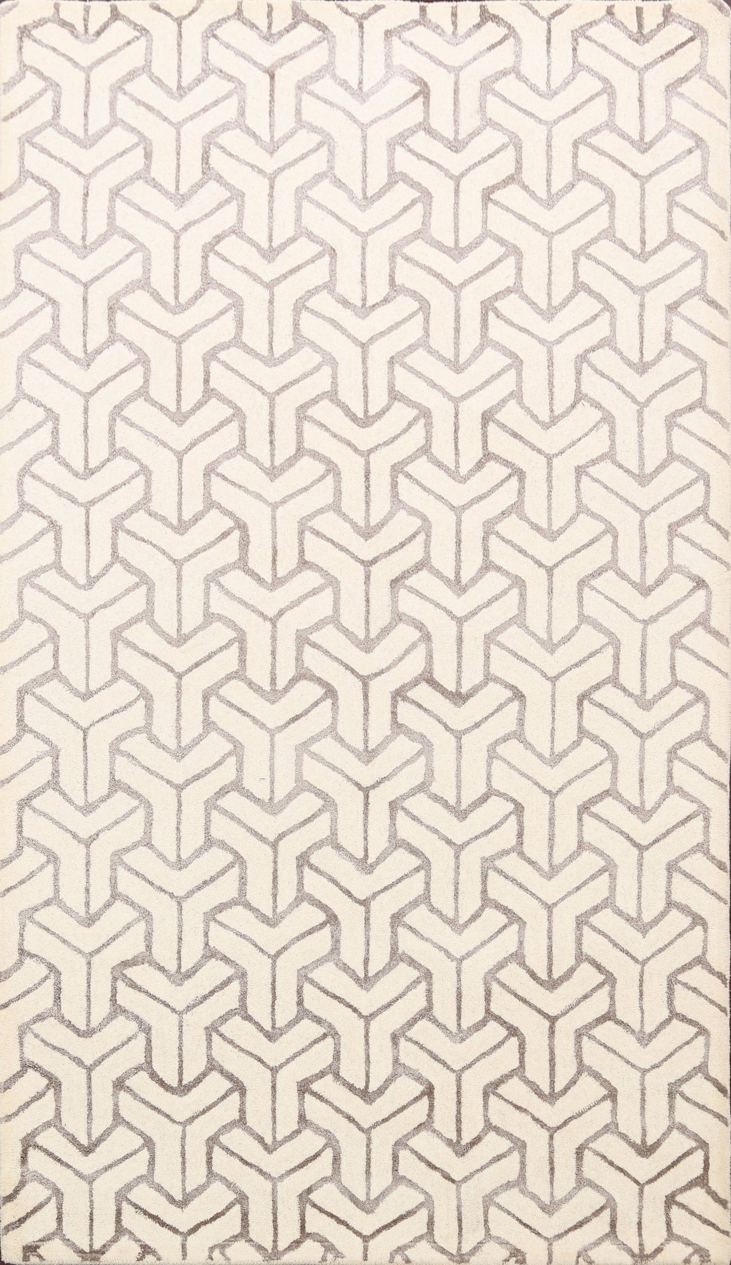 Modern Trellis Oriental Area Rug 5x8