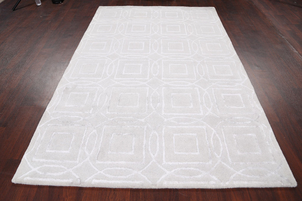 Modern Trellis Oriental Area Rug 5x8