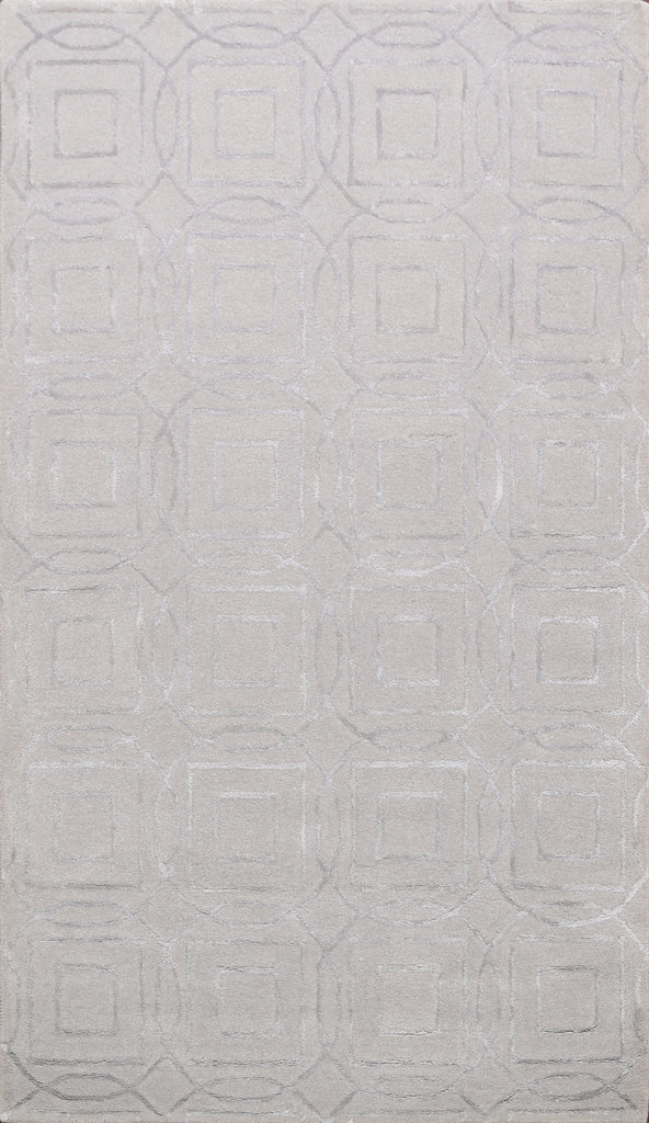 Modern Trellis Oriental Area Rug 5x8