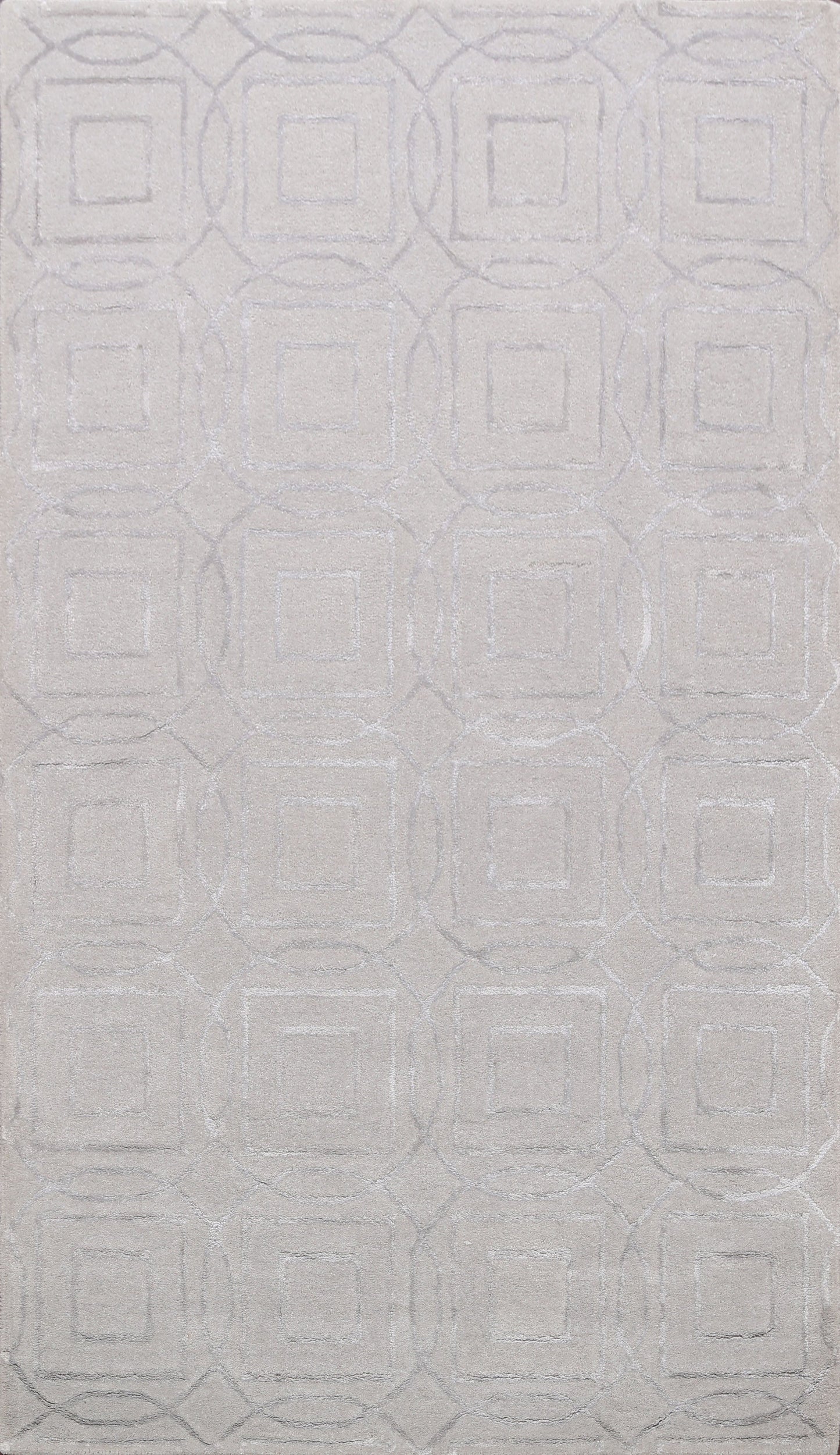 Modern Trellis Oriental Area Rug 5x8